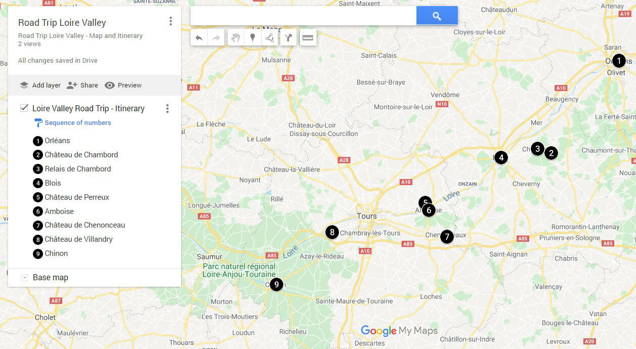Loire Valley Road Trip – Itinerary & Map | France Bucket List