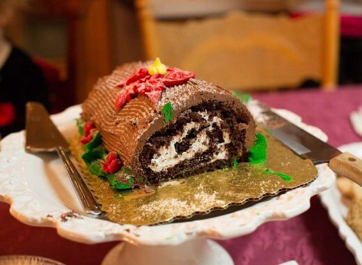 bûche noël - Christmas cake in France